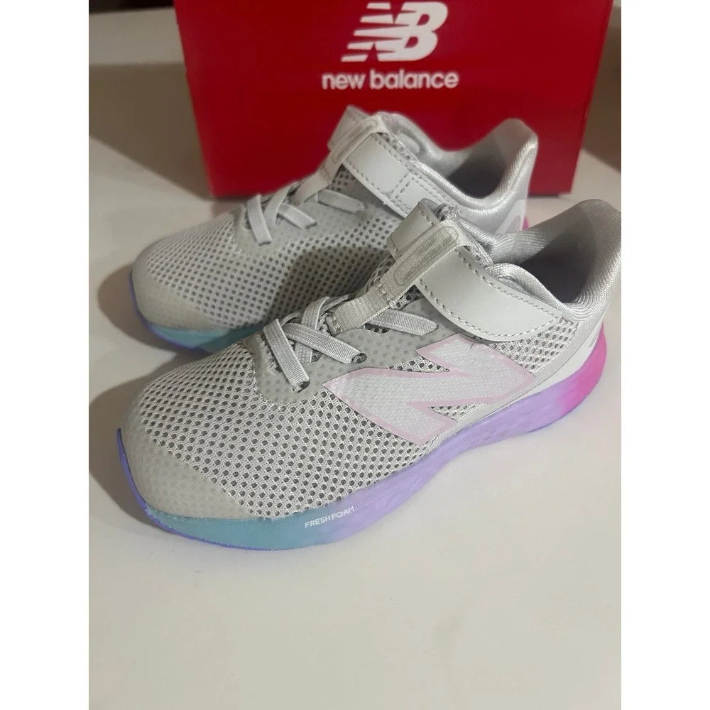 NIB! New Balance Kids' Fresh Foam Arishi v4 Bungee Lace  Size 10c Girls Colorful